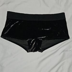 Victoria's Secret Black Velvet Hipster Briefs